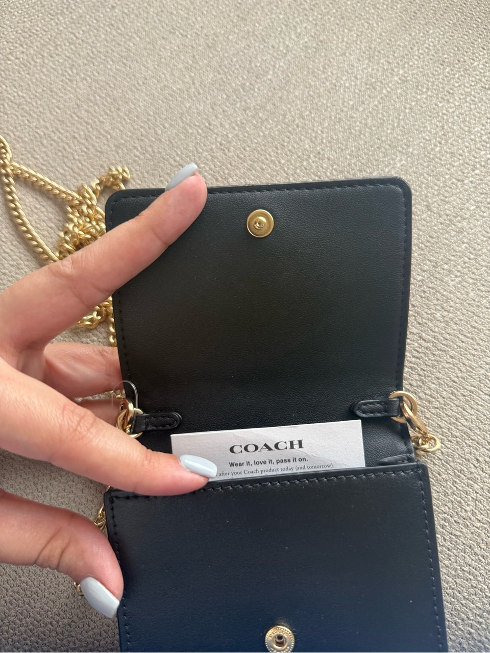 Mini Coach Wallet with Chain - Picture 4 of 4